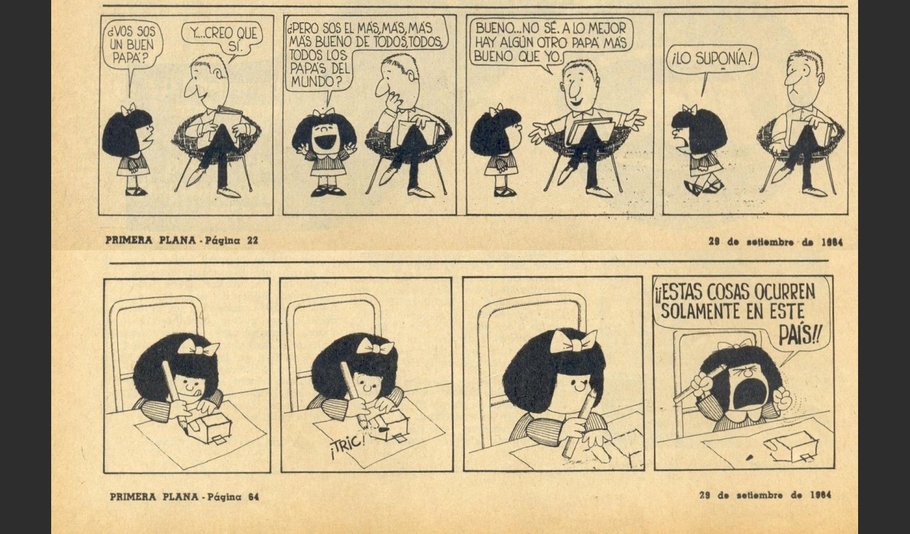 Efemérides 29 de septiembre | Mafalda aparece por primera vez en la revista Primera Plana