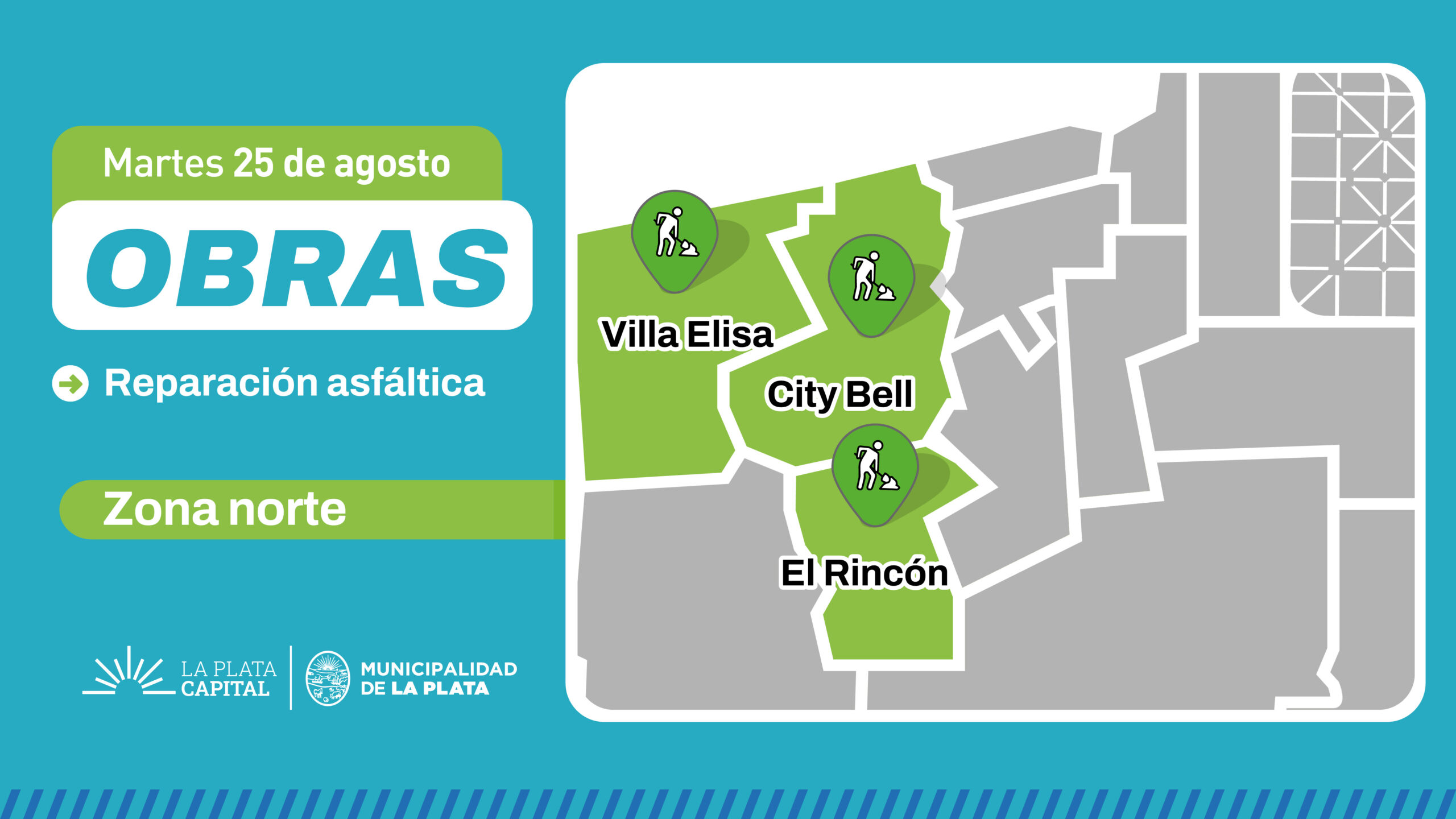 El Municipio avanza con obras de reparación y renovación vial en el norte de La Plata