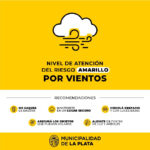Establecen el nivel de alerta ‘amarillo’ por vientos en La Plata