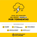 Rige el nivel de alerta ‘amarillo’ por tormentas para la madrugada del martes