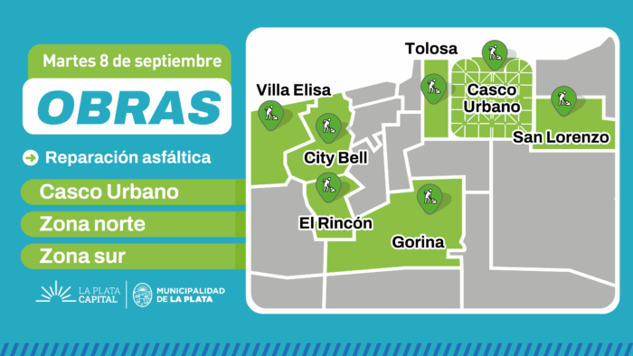 La Municipalidad ejecuta obras viales de reparación y renovación en el norte, el sur y el casco